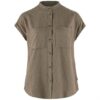 Fjällräven Ãvik Hemp Shirt S/S Womens, Suede Brown